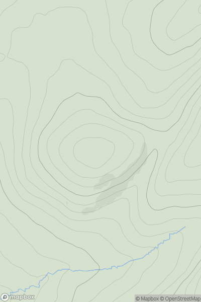 Thumbnail image for Ward Hill [The River Tweed to the English Border] showing contour plot for surrounding peak